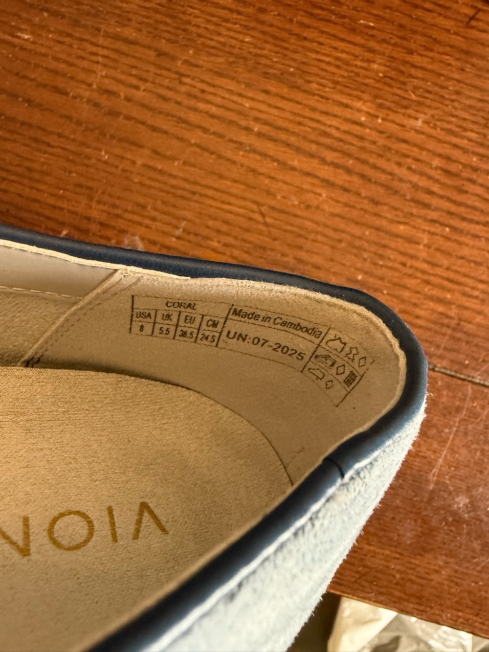 Vionic‎ Women's Suede-Look Slip-On Loafers in Powder Blue - Picture 6 of 8